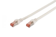CAT 6 S-FTP patch cord, Cu, LSZH AWG 27/7, length 0.5 m, color white
