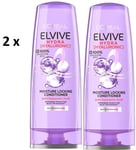 2 x L'Oréal Elvive Hydra Hyaluronic Conditioner Acid for Dry Hair 50