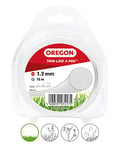 Oregon String Trimmer Line, Replacement Nylon Strimmer Wire for Grass Trimmers & Brushcutters, DIY & Gardening, Universal Fit, All Purpose, Round Cord, 1.3mm x 15m Spool, Transparent (69-482-CL)
