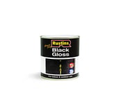RUSTINS Black Gloss Paint 250ml