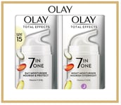 Olay Total Effects 7 in 1 Moisturiser Day & Night Cream 37ml SPF15 Smooths Glow