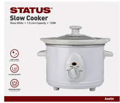 Status Austin Slow Cooker 1.5 Litres 120 W – Glossy White