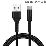 Type C Micro Usb Cable 5a Fast Charging Charger Black Max.5a Type-c