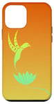 Coque pour iPhone 12 mini Colibri Lotus Fleur Orange Jaune Turquoise Sundown
