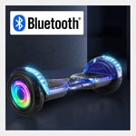 Hoverboard Self Balancing Hoverboard For Kids And Adults，Connect Bluetooth to play music，Can Load 150KG, Maximum Speed 15KM/H, Maximum Mileage About 25KM，13-inch tire diameter (Color : Blue)