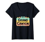 Womens Grand Canyon Park Retro US National Parks Nostalgic Sign V-Neck T-Shirt
