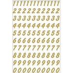 Herma etikett siffror 1-9 8mm guld 10st