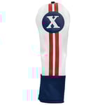 Sahara Retro Fairway Wood Headcover #3 Röd/Vit/Blå