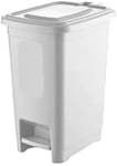 SAFRI Plastic Trash Bin Indoor Outdoor Dustbin Garbage Can Kitchen Home Office Bathroom Paper Waste Padel Basket (White, 10 Litre)