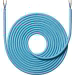 Nielsen Light tygledning Zig/Zag 2x0,75 mm², 4 meter, ljusblå