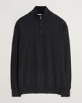 Morgano Extra Fine Merino Wool Half-Zip Black