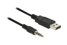 Delock Cable USB TTL male > 3.5 mm 4 pin stereo jack male 1.8 m (5 V) - seriel adapter - USB