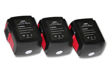 Lot de 3 batteries vhbw 4000mAh (14.4V) pour outils Hilti SF 144-A CPC 14.4 V, SF144-A, SFH 144-A, SFH 144-A CPC 14.4V. remplace:Hilti B144, B-144.