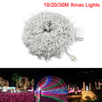 10/20/30m Fairy String Light Wedding Xmas Led Christmas Tree Dec White 20m