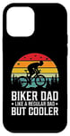 Coque pour iPhone 12 mini Un papa motard comme un père normal mais plus cool pour la fête des pères à vélo