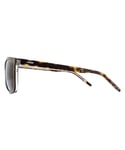 Hugo Boss Mens Classic by Rectangle Havana Crystal Sunglasses - Brown, Size: 56x16x145mm - Size 56x16x145mm