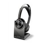 Poly - Voyager Focus 2 UC USB-A Headset + Stand (Plantronics) Bluetooth Dual-Ear