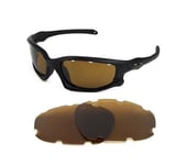 NEW POLARIZED BRONZE REPLACEMENT VENTED LENS FOR OAKLEY SPLIT JACKET SUNGLASSES