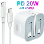 Genuine iPhone 14 13 12 11 Pro Max 20W USB-C Power Adapter PD Plug Fast Charger