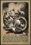 WA54 Vintage WWI German St.George Kaiser Wilhelm War Funding Poster WW1 Re-Print - A3 (432 x 305mm) 16.5" x 11.7"