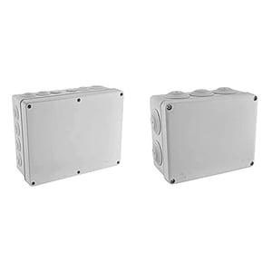 Boîte De Jonction étanche IP65 - 26.5x18.5x9.5 Cm - ABS Ignifuge - Pour Intérieur/extérieur - Installation Encastrée Ou En Surface