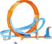 Hot Wheels Massive Loop Mayhem Track Set with Huge 28-Inch Tall Track Loop Slam Launcher, Battery Box & 1 Hot Wheels 1:64 Scale Car, Designed for Multi-Car Play, Gift for Kids 5 Years+ - HCB00