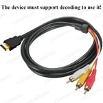 Câble convertisseur HDMI vers 3 RCA, 1.5M, adaptateur AV vers HDMI-comp, prise en charge 480P/720P/1080P, adapté à l'ordinateur TV Box-150cm-HD to 3 RCA