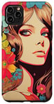 Coque pour iPhone 11 Pro Max Femme Années 70 Design Art Rétro-Nostalgie Culture Pop