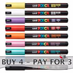 Uni Posca Marker Pc-1mr - Range Of 16 Colours (new For 2017) - Buy 4, Pay For 3