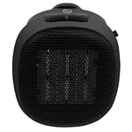 Russell Hobbs RHPH7001 700W Compact Portable Black Ceramic Plug in Fan Heater in Black with 2 Heat Settings & Overheat Protection, 10m2 Room Size, 2 Year Guarantee
