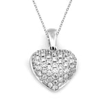 Hjärta Hänge i 18K Vitguld med 0.31ct TW/SI Diamanter - MSG53W