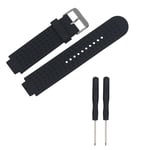 LOKEKE for Garmin Forerunner 25(Large) Smart Watch Replacement Band Replacement Silicone Wrist Band Strap For Garmin Forerunner 25 Large GPS Running Watch(Silicone Black)