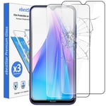 ebestStar - compatible with Xiaomi Redmi Note 8T Screen Protector Premium Tempered Glass [x3 Pack] Shatterproof, 9H 3D Bubble Free [Note8: 161.1 x 75.4 x 8.6mm, 6.3'']