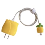 Silikonbeskytter for Apple 18W / 20W Lader - Tulipan - Gul