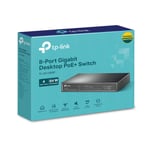 TP-LINK 8-Port Gigabit Desktop Switch Unmanaged , 4-Port PoE, Steel Case - (TL-S