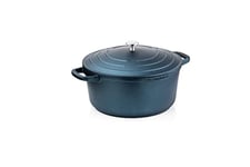 Westinghouse PERFORMANCE SERIES WCCC0095028BL Grande casserole avec revêtement 28 cm pour induction, tous types de cuisinières et passent au four avec support de poignée Bleu