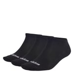 adidas Unisex Thin Linear Socks 3 Pairs No Show Socks L Black