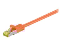 Goobay - Patch-Kabel - Rj-45 (Hane) Till Rj-45 (Hane) - 25 Cm - Sftp, Pimf - Cat 7 - Halogenfri, Formpressad, Hakfri - Orange