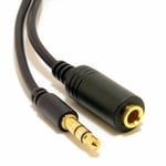 10m Slimline PRO Jack Headphone Extension Cable 3.5mm Plug to Stereo Socket AUX