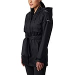 Columbia Women's Pardon My Trench Waterproof Rain Jacket, Black, 2X