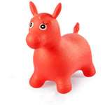 CKH Outdoor Riding Pony Children Inflatable Toy Vaulting Horse Baby Vaulting Horse, Red