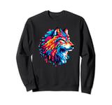 Pixel Art 8-Bit Wolf Sweatshirt