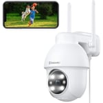 Caméras Dômes - Galayou 2k Camera Surveillance Wifi Extérieure Ptz Caméra Ip 360° Sans Fil Étanche Couleur Audio Bidirectionne