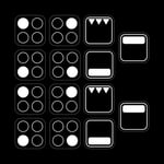 Two Sets of 4 Ring Stove Stickers Decals Symbols for Hob Cooker Top Oven - 15mm x 15mm (White)