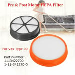 Pre & Post Motor Type 90 Hepa Filter Set For Vax Mach Air Upright Vacuum Cleaner
