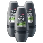 3 x Dove Men+Care Minerals Sage Anti Perspirant Deo Roll On 48H Protection 50ml