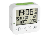 TFA-Dostmann 60.2528.01, Digital väckarklocka, Torg, Svart, Plast, -10 - 50 ° C, Batteri