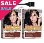 L'Oreal Excellence 2U Darkest Brown Ammonia Free Natural Hair Color 2 pcs