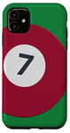 iPhone 11 Seven, Team Number 7 Lucky Brown Ball Billiard Pool Player Case
