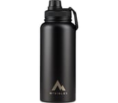 Vacuum Insulated 1000 ml vattenflaska Unisex Black 1L